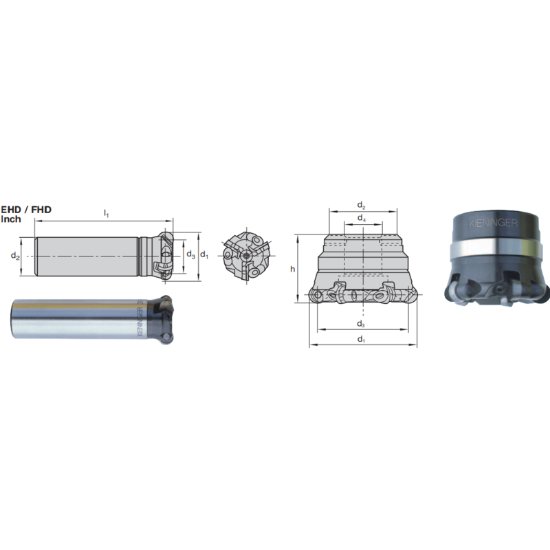 Picture of LMT Fette EHD R10 150 SA Milling Button Cutter Milling Cutter 1.500 Cutter Diameter